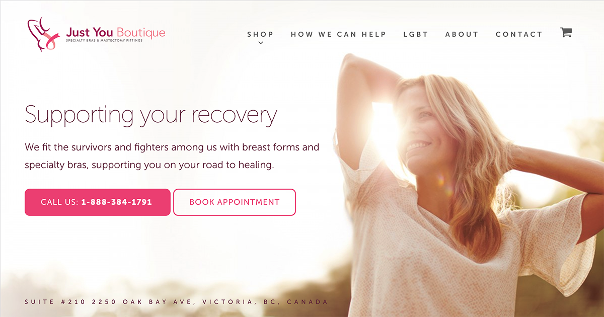 Expert Mastectomy Breast Forms & Bra Fitters in Victoria. Just You